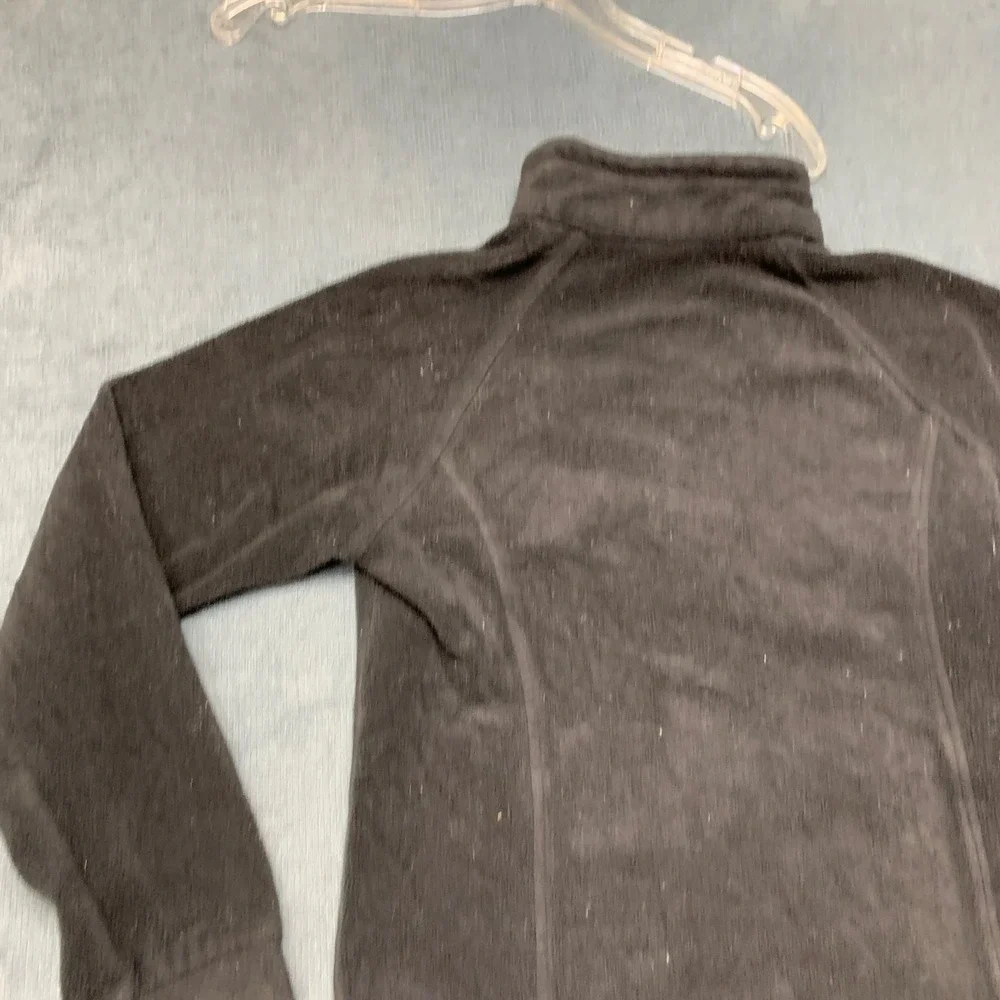 Columbia Sportswear Company Fleece Jacket Girls Large Black Full Zip Mock Neck